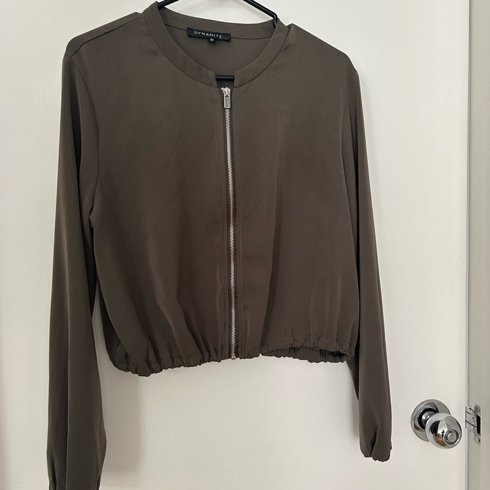 Taupe Bomber Jacket